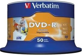 VERBATIM DVD-R Verbatim capienza 120 min confezione da 50 pezzi